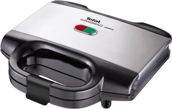 Tefal Ultracompact SM1552 - Tosti-apparaat - Compact Design - Anti-aanbaklaag - Veilig in gebruik - 700W - RVS
