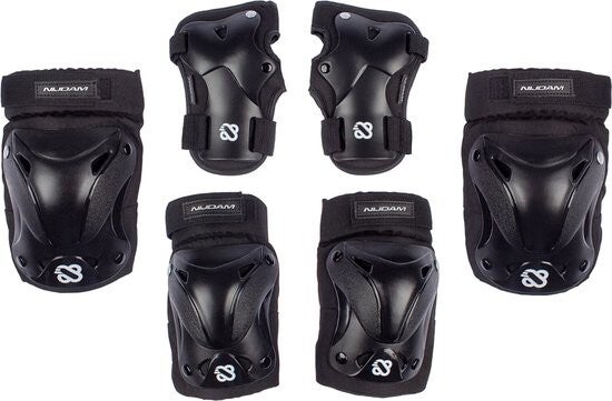 Nijdam Skate Beschermset - Volwassenen - Ink Shield - Zwart- Maat M
