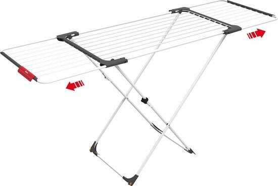 Vileda Surprise Droogrek - Droogrek met X-onderstel - 20 m drooglengte - Uittrekbare vleugels