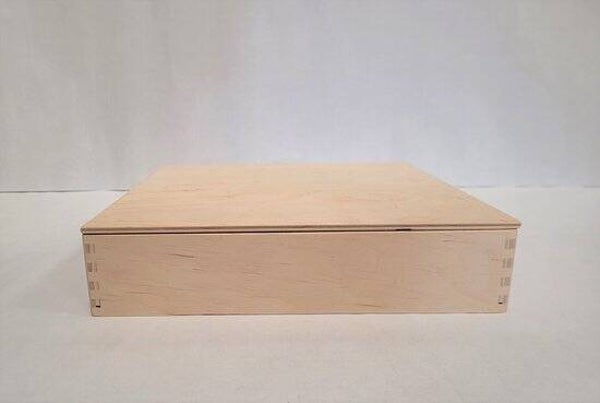 Houten Sensory Speelbak met deksel - Speelbak 25x25cm - Houten speelbak