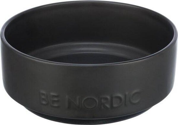 Trixie Be Nordic - Voerbak - Hond - Keramiek/Rubber - Zwart - 18 cm - 1.2 L