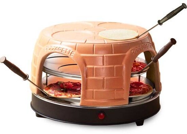 Emerio PO-116124.1 8-Persoons Pizzarette Terracotta/Zwart
