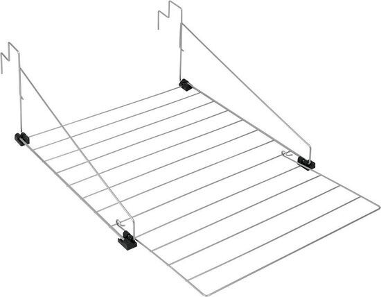 Tomado - Droogrek Den Haag - Ophangen aan deur, douchewand of balkon - 9 meter - 5 jaar garantie - Zilvergrijs
