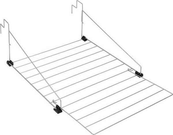 Tomado - Droogrek Den Haag - Ophangen aan deur, douchewand of balkon - 9 meter - 5 jaar garantie - Zilvergrijs