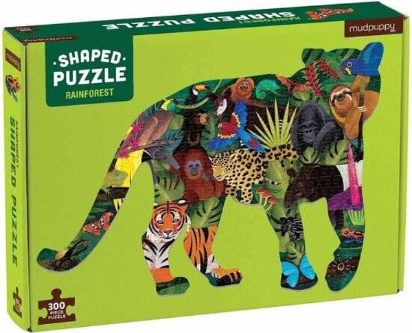 Mudpuppy 300 pcs Shaped Puzzle/Rainforest
