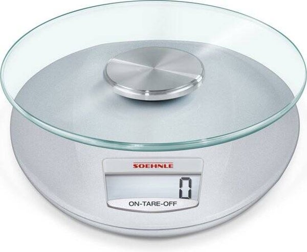 Soehnle keukenweegschaal Roma - digitaal - 1 gram nauwkeurig - tot 5 kg - zilver