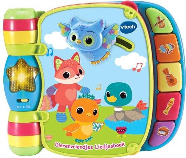 VTech Baby Dierenvriendjes Liedjesboek - Interactief Speelgoed - Babyboekje - Kinderboeken - Blauw - Cadeau - 3 tot 36 Maanden