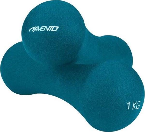 Avento Handgewicht Set - Bone - 2x 1 kg - Blauw