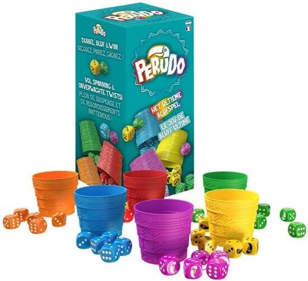 Zygomatic Board Game Studio Perudo - Dobbelsteen blufspel met bekers - 2-6 spelers