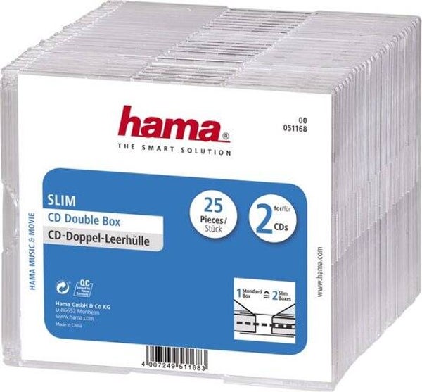 Hama CD slim dubbel jewel case 25-pack
