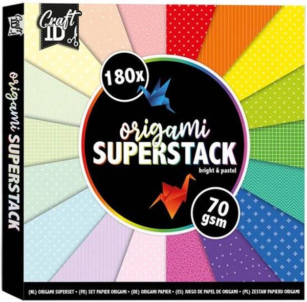 XXL Origami Superpack 15x15cm - 180 Vellen - Origami voor Kinderen - Origami voor Volwassenen