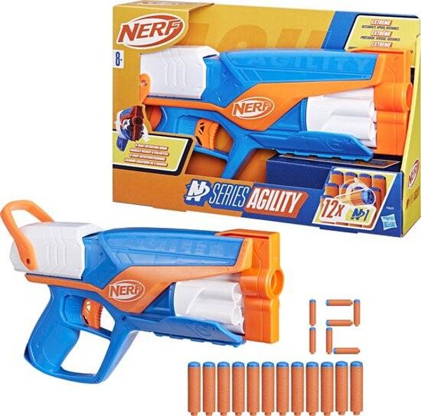 NERF N Series Agility - Speelgoedblaster - Inclusief 12 Officiële Nerf N1 darts