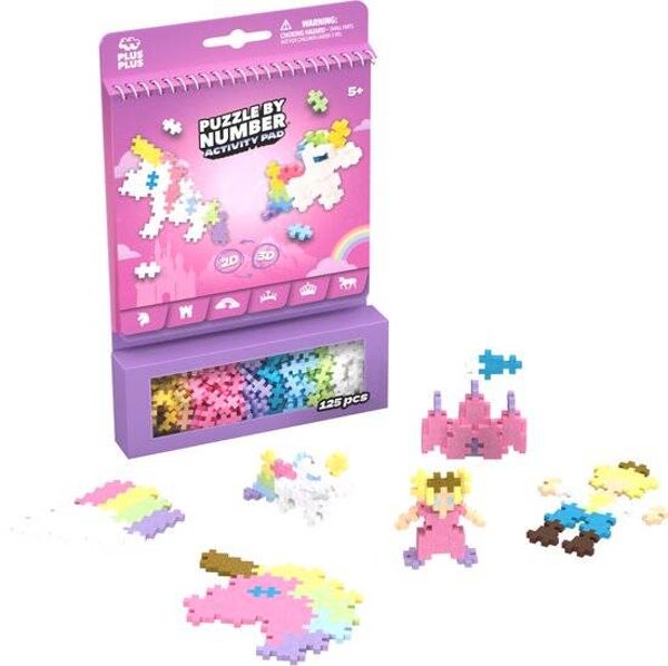 Plus-Plus Activity Pad - Puzzle by Number - Fairy Tale - 3988 - Bouwspeelgoed en puzzel - Constructiespeelgoed - Set met bouwstenen - Vanaf 5 jaar