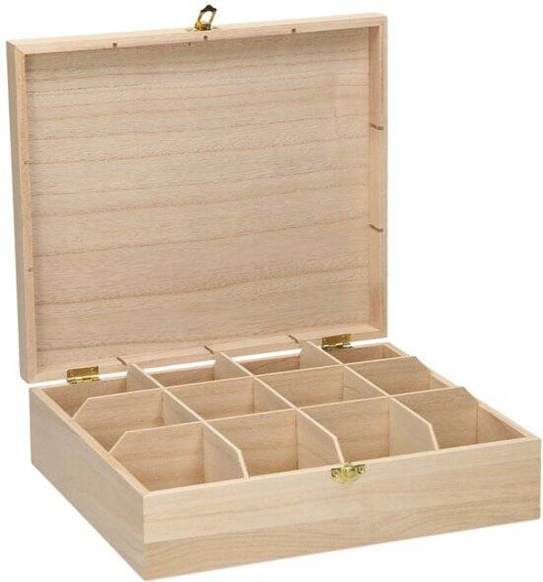 Theedoos om te versieren - 12-vaks