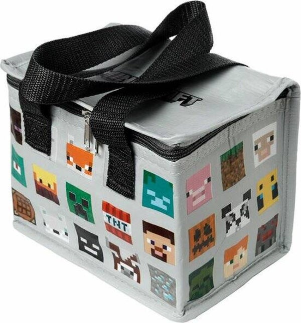 Kleine lunch/sixpack koeltas - Minecraft print - 21 x 15 cm - 4,4 L