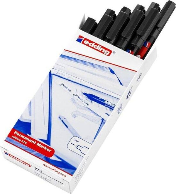 Edding 370 Permanent Marker Zwart - 1 stuk