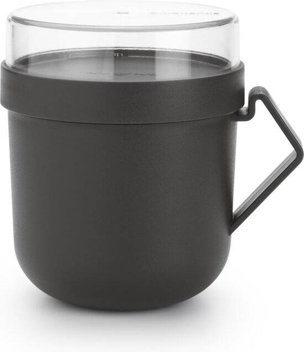Brabantia Make & Take Soepbeker To Go - 600 ml - Kunststof - Dark Grey