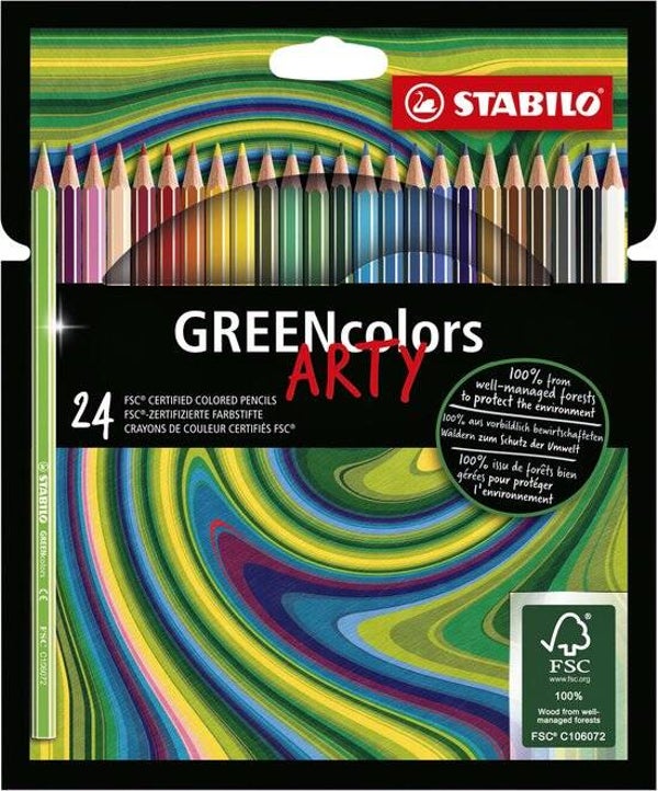 STABILO GREENcolors - FSC Gecertificeerd Kleurpotloden ARTY Etui 24 Kleuren