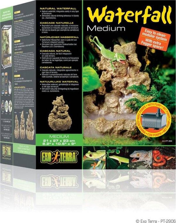 Exo Terra - Natuurlijke Decoratie - Reptielen - Waterval Incl. Pomp S - 16x8x17cm - 1st