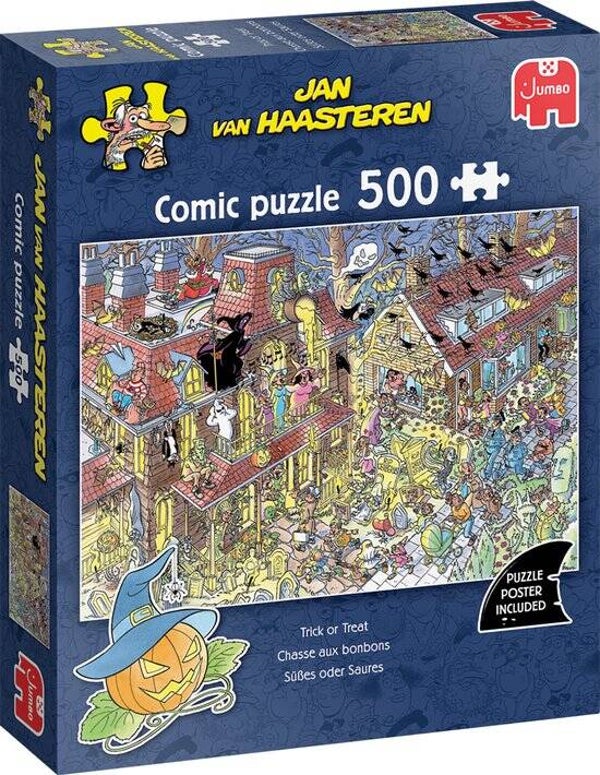 Jan van Haasteren - Trick or treat - 500 stukjes puzzel - Legpuzzel voor volwassenen - Vanaf 12 jaar