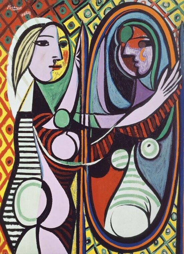 Eurographics - Meisje voor een spiegel [Jeune fille devant un miroir] - Pablo Picasso - 1000 stukjes 48×68cm (b×h) - Fine Art Legpuzzel