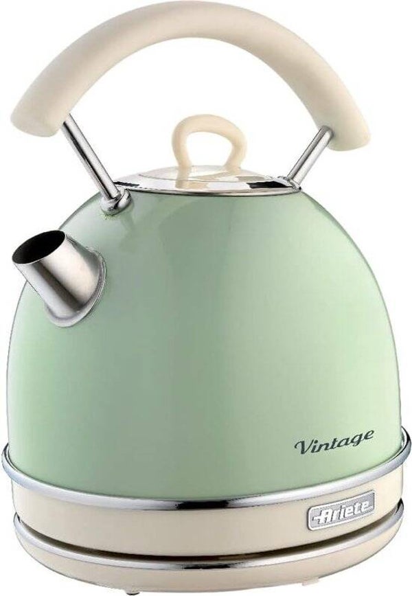 Ariete 2877/04 - Vintage Waterkoker - 2000 Watt - 1.7 liter - draadloos - Groen