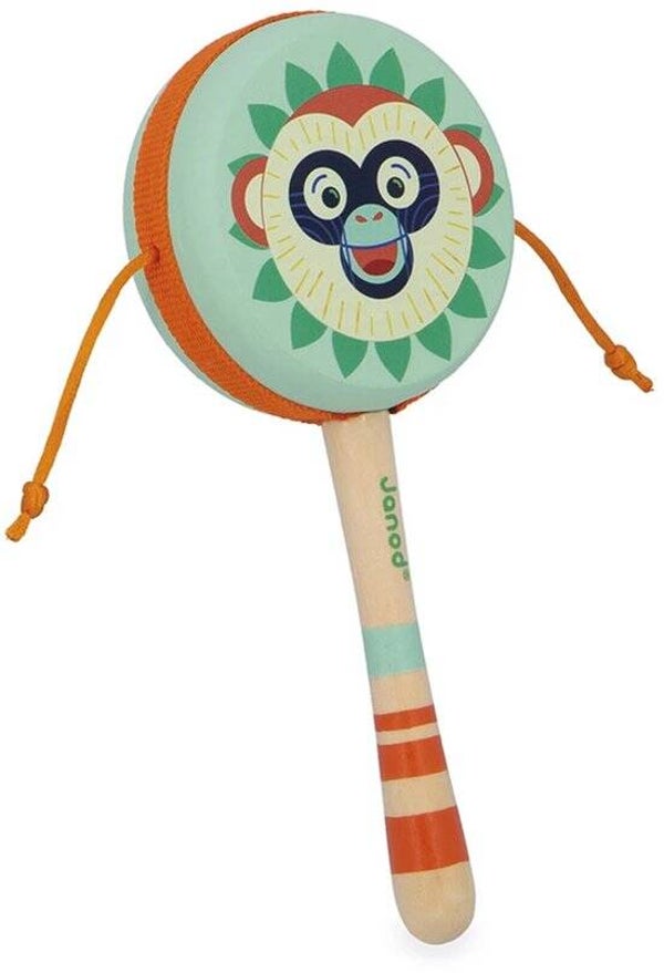 Janod Gioia - Houten Apentrommel - Muziekinstrument - Gemakkelijk Te Gebruiken Voor De Allerkleinsten - Ideaal Om Geluiden Te Ontdekken En Ritme Te Bepalen - Geschikt Vanaf 2 Jaar
