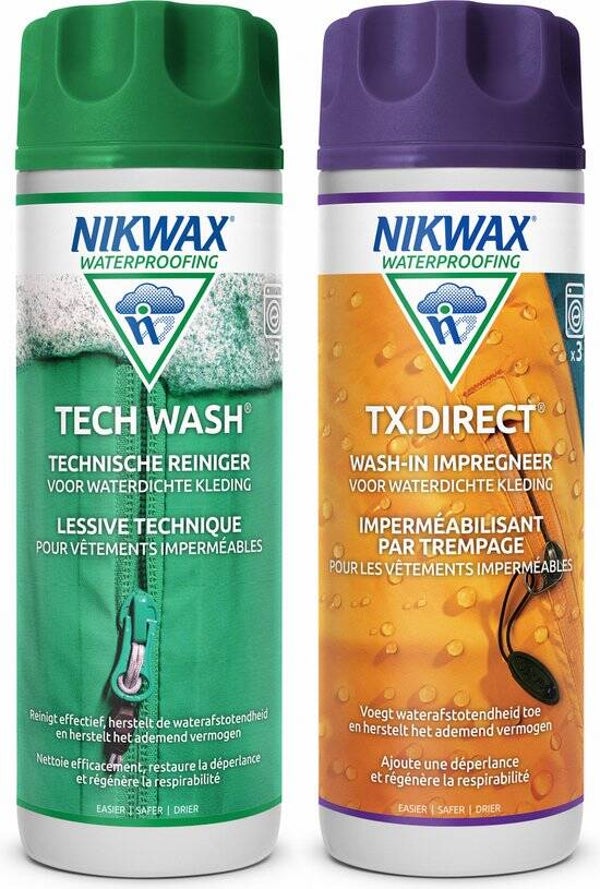 Nikwax Tech Wash & TX Direct voordeel set- impregneermiddel - wasmiddel - 2pack - 300 ml