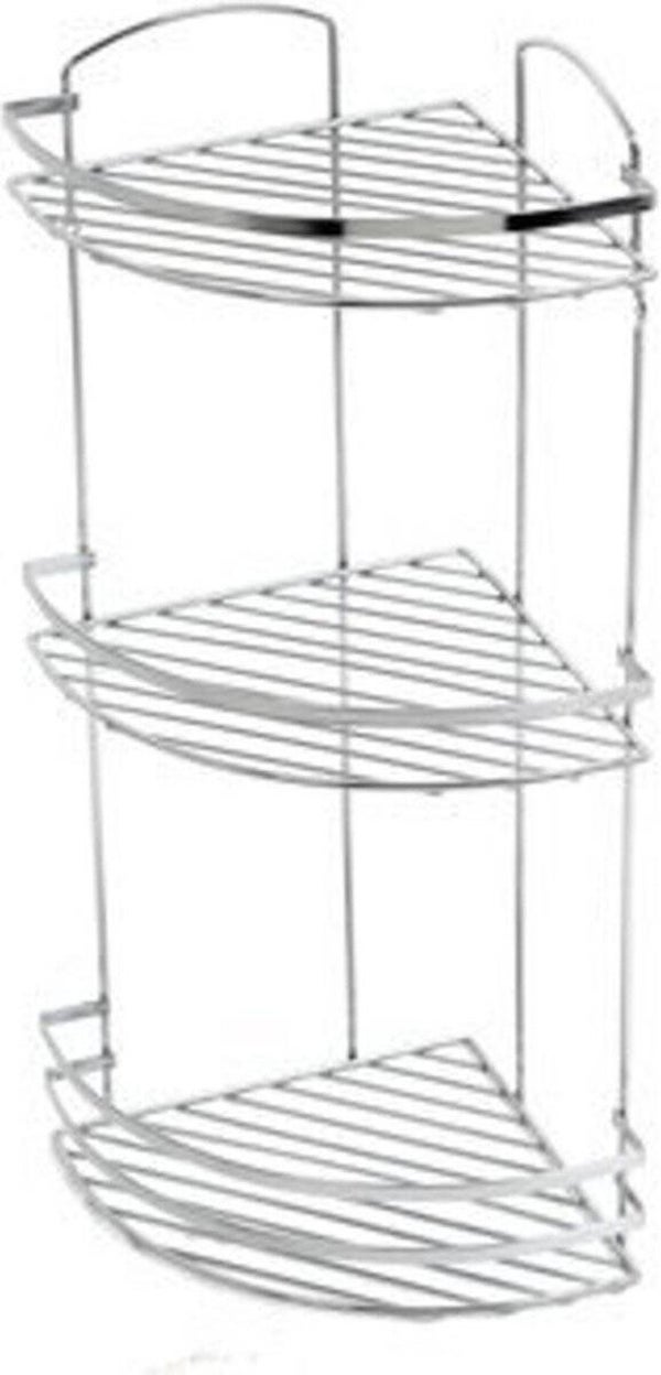 Plieger Solid Doucherek - Hoekplanchet - 3 Laags - Draadmodel - Chroom