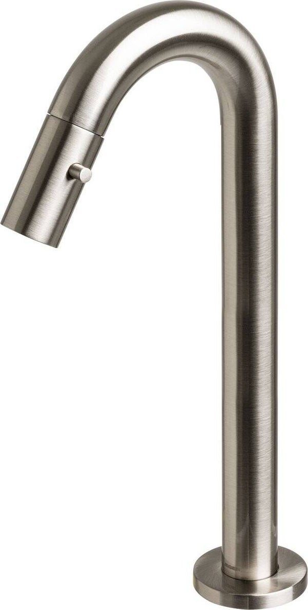 Plieger Lupo 2.0 Toiletkraan – Opbouw fonteinkraan – Verhoogd model – Uitloop 20.0 cm – 10 jaar garantie – Geborsteld chroom