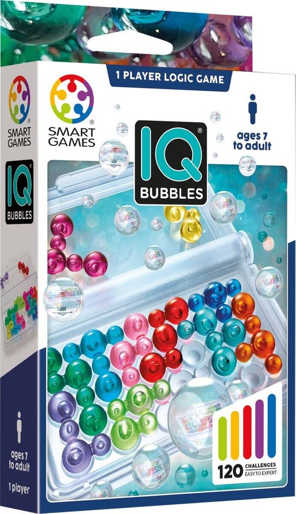 SmartGames - IQ Bubbles - 120 opdrachten - transparante IQ puzzler