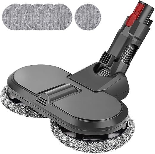 DrRobor - Elektrische Dweilkop - Dyson Compatibel - Dubbel Draaibaar - 180° Rotatie