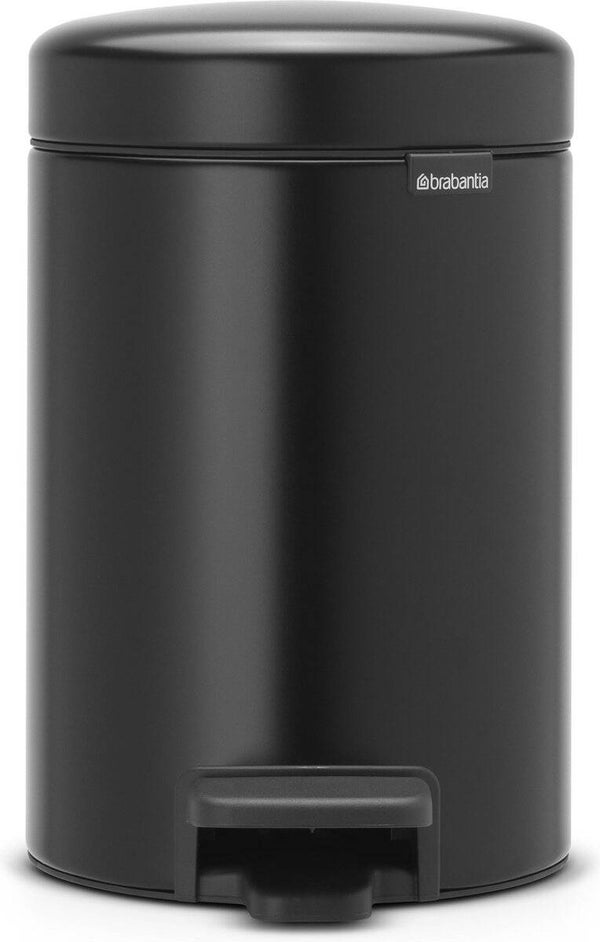 Brabantia NewIcon Prullenbak - 3 liter - Badkamer - Matt Black