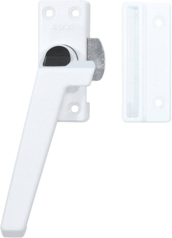 AXA Raamsluiting - 3308 - Raamkruk - Afsluitbaar met knop - Links naar buiten draaiend - Aluminium Wit