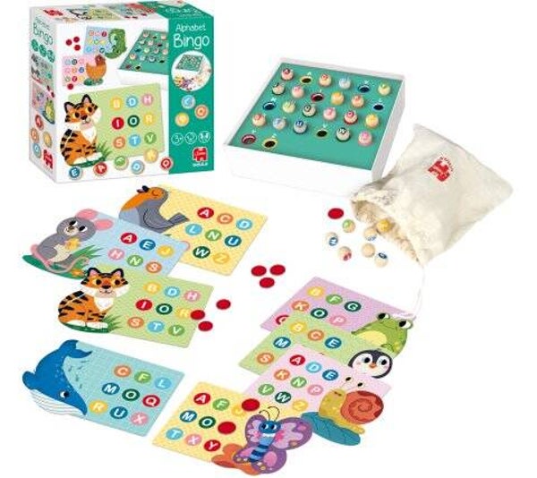 Jumbo - Goula - Alfabet Bingo - Spel kinderen 3 jaar - Bordspel - Leer kleuren en letters