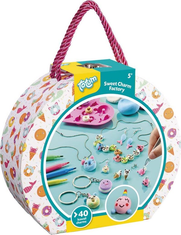 Totum Sweet charm factory knutsel koffertje kawaii sieraden, armbandjes maken / creatief speelgoed meisjes vanaf 5 jaar cadeau tip