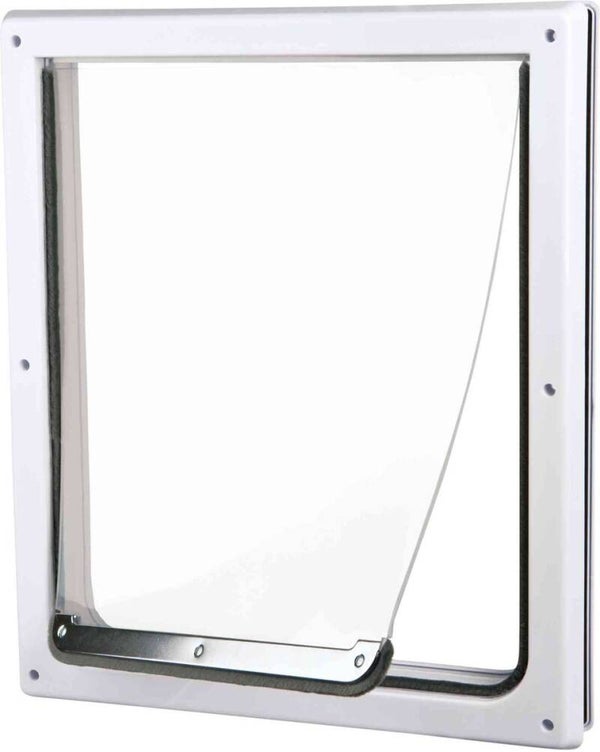 Trixie - 2-Weg Hondenluik - Wit - S/M - 30X36 cm