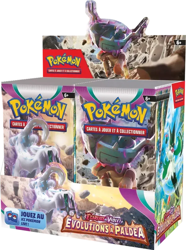 Pokémon EV02 : Display 36 Boosters Écarlate et Violet Évolution à Paldéa