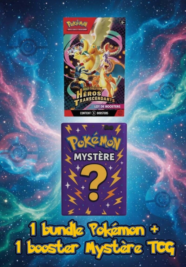 1 bundle pokemon héros transcendants + 1 booster mystère