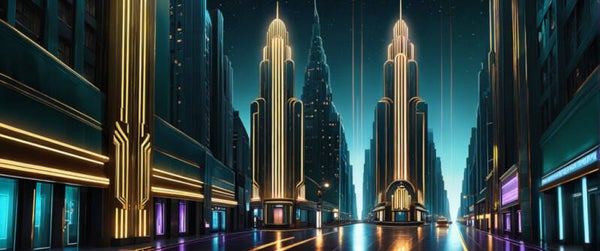 Art Deco Neon Splendor 3440x1440