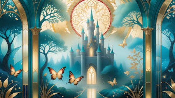 Ethereal Golden Forest Castle 1920x1080