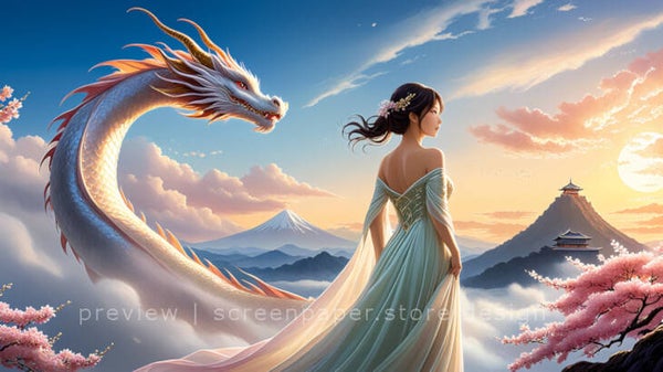 Ethereal Dragon Guardian 3840x2160 px 4 k wallpaper