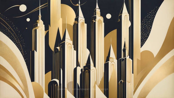 Neo-Deco at night 3840x2160 Wallpaper