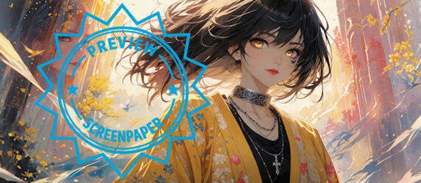 Yellow kimono |  Ultra‑Wide: 3440 × 1440 px