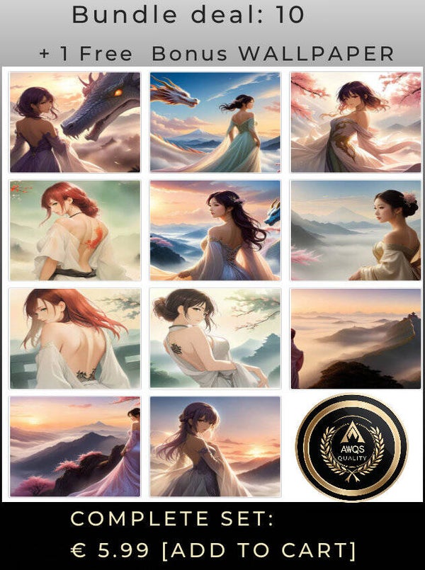 Ethereal Fantasy Dragon 4K Wallpaper Bundle  ( 10+ 1 for free)