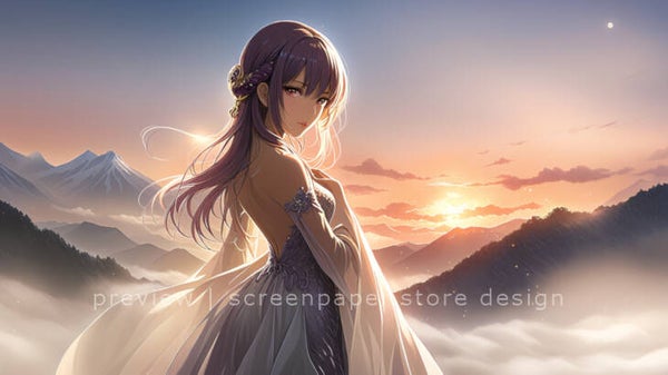 Twilight Muse: Ethereal Evening Glow 3840x2160 4k wallpaper