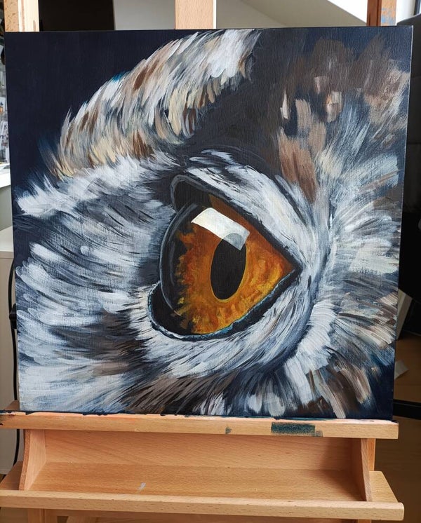 Oog van een Oehoe