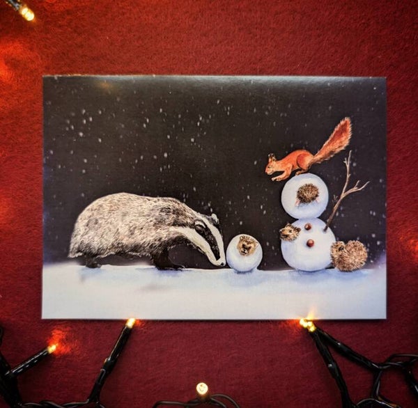 Losse kerstkaart Das