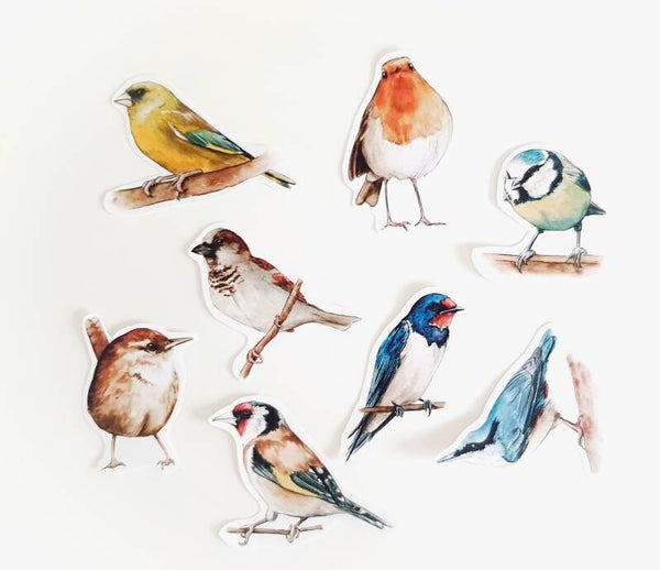 Stickerset kleine vogeltjes