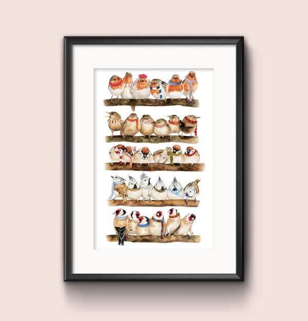 Print wintervogeltjes